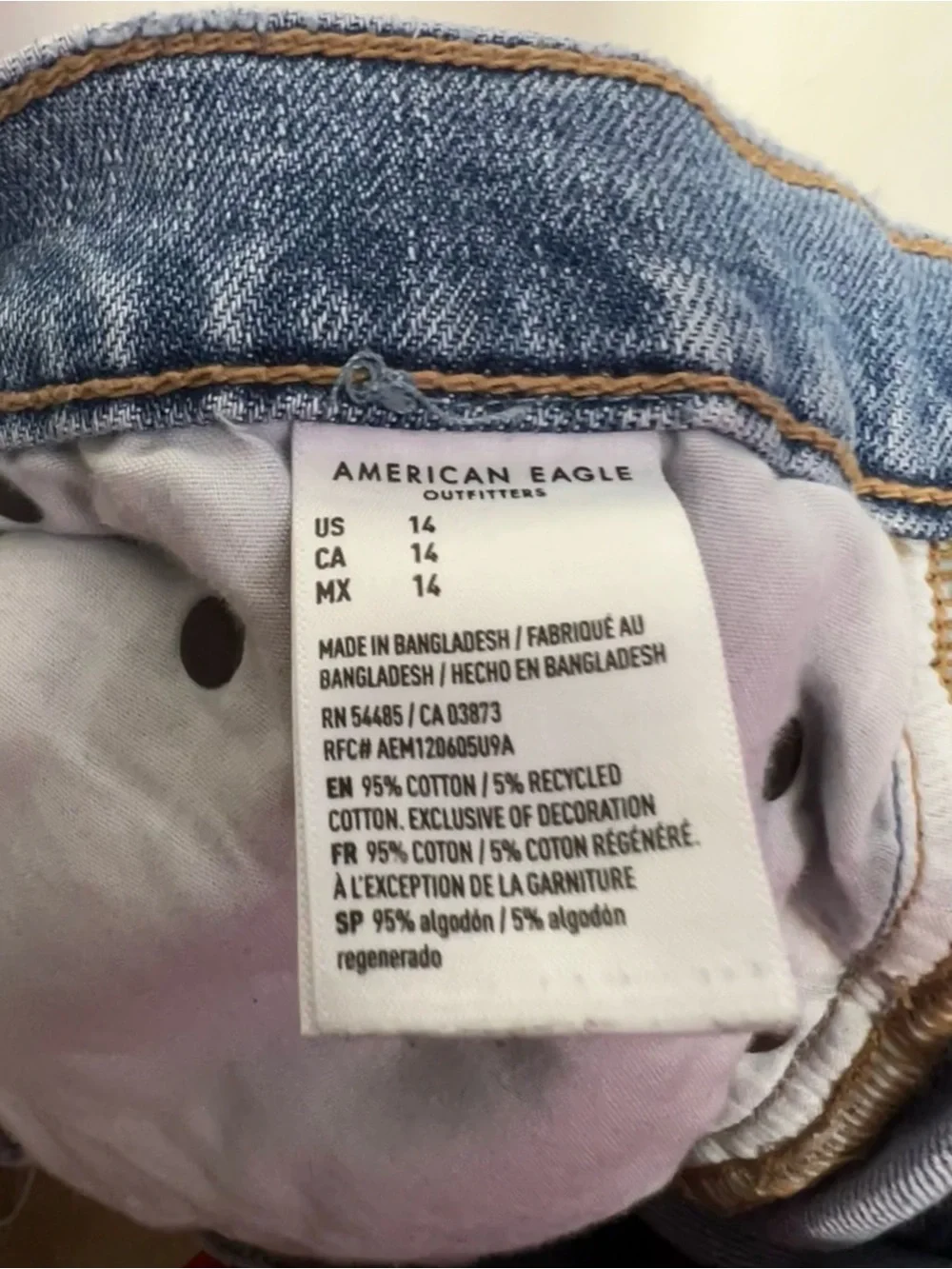 American Eagle Outfitters Light Blue 90s boyfriend short size 14